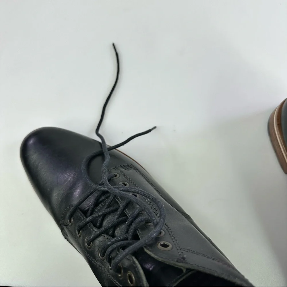 Helm Men’s Hollis Cap Toe Lace Up Boots - Black - Size 8M